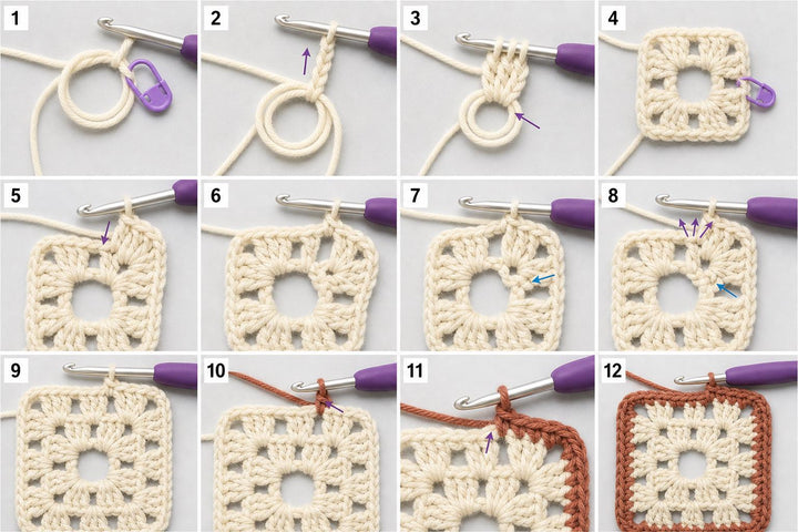 Thanksgiving Turkey Granny Square Crochet Pattern