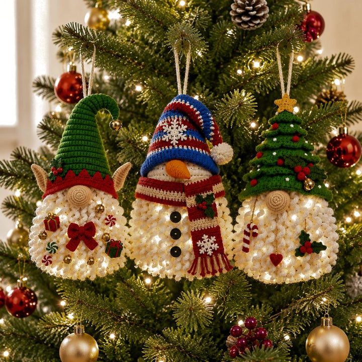 3 in 1 Christmas Gnome Door Hanger Crochet Pattern