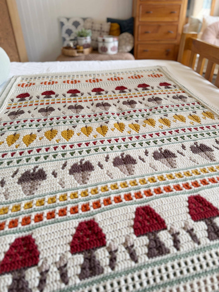 Fall Mosaic Blanket Crochet Pattern