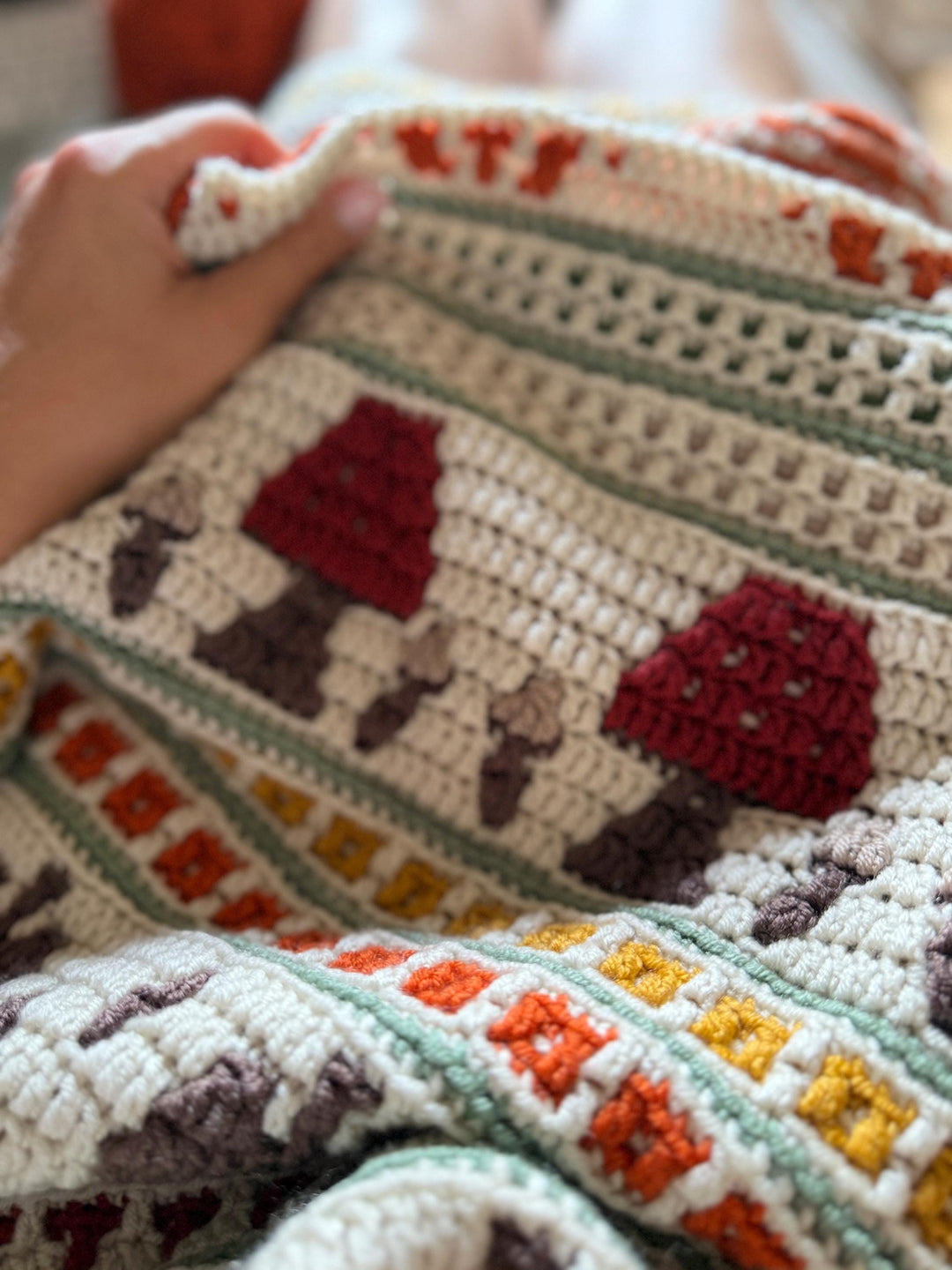 Fall Mosaic Blanket Crochet Pattern