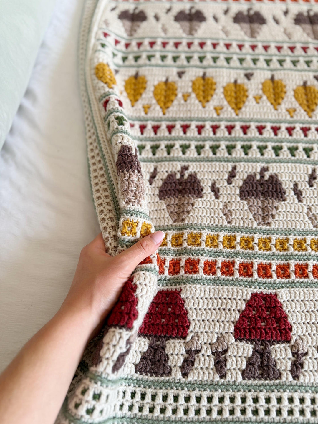 Fall Mosaic Blanket Crochet Pattern