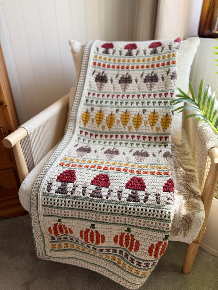 Fall Mosaic Blanket Crochet Pattern