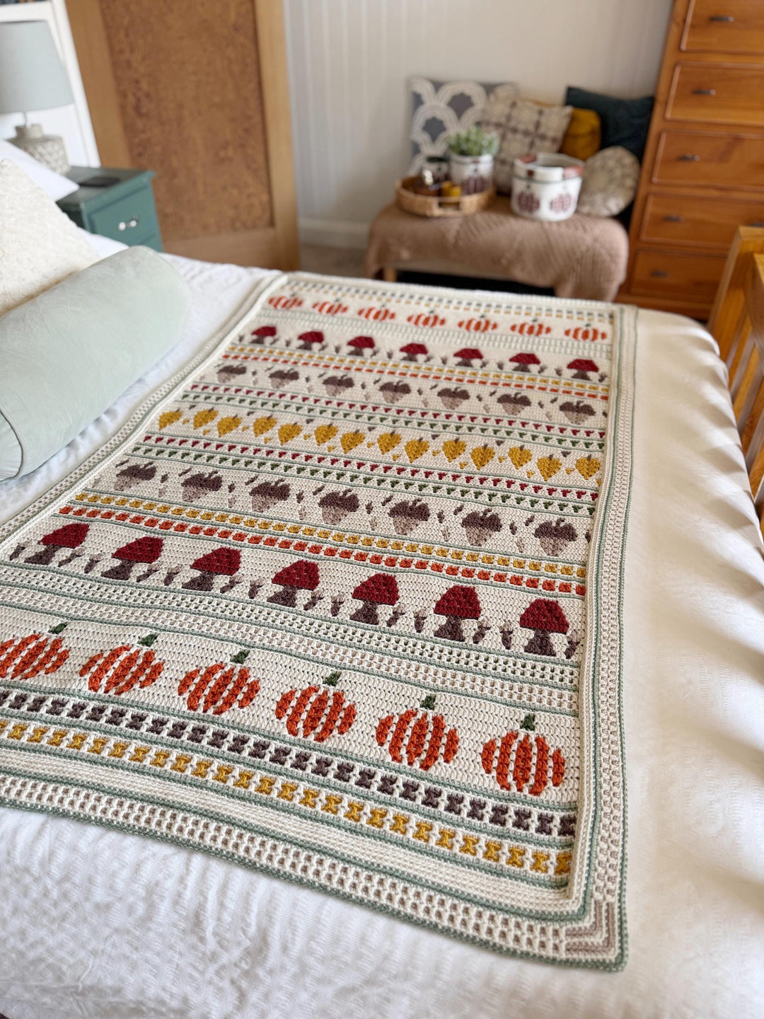 Fall Mosaic Blanket Crochet Pattern