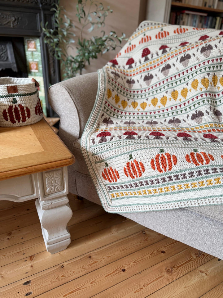 Fall Mosaic Blanket Crochet Pattern