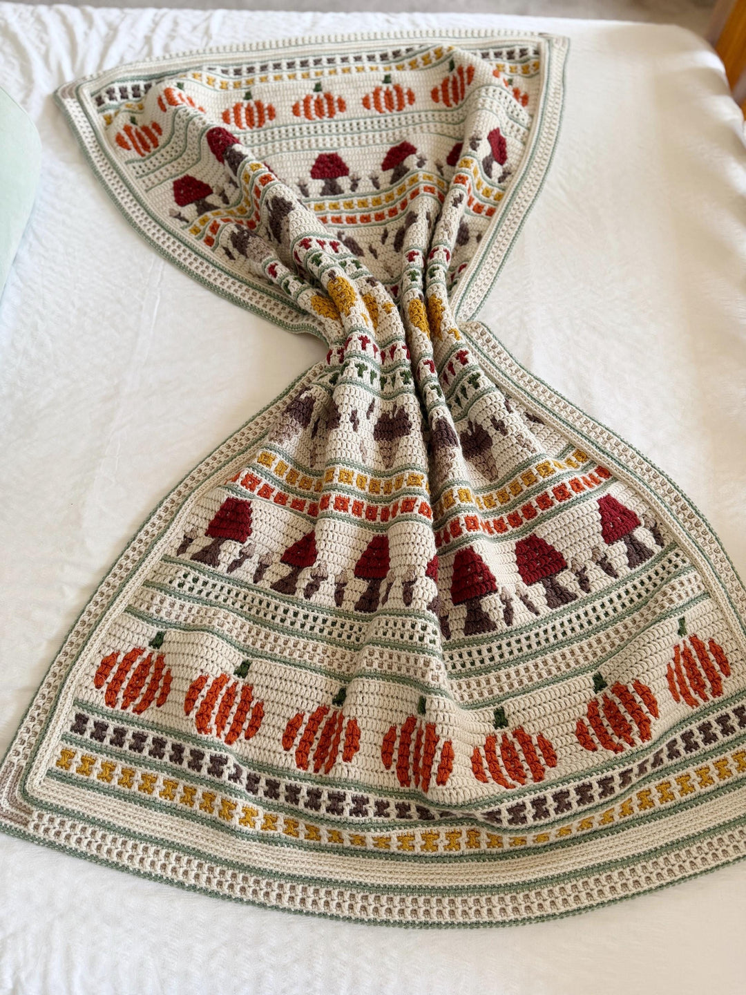 Fall Mosaic Blanket Crochet Pattern