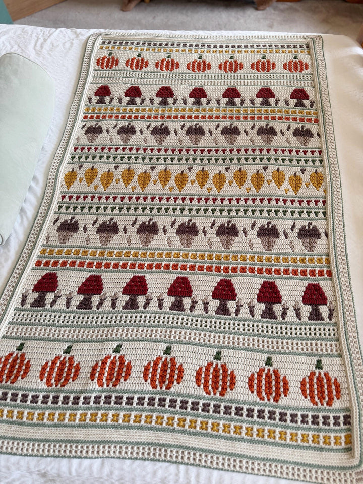 Fall Mosaic Blanket Crochet Pattern
