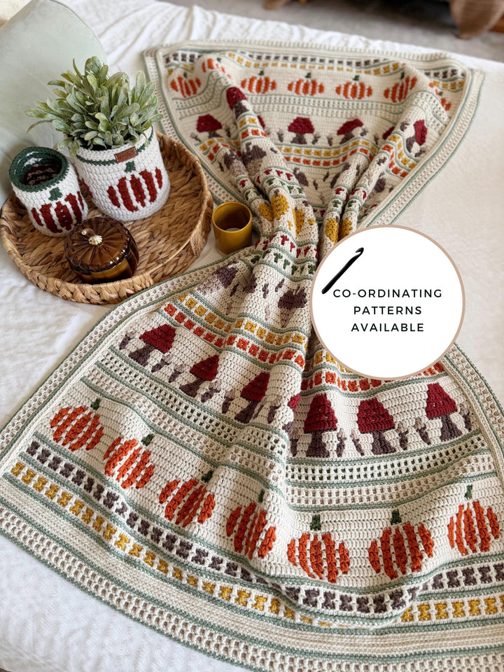 Fall Mosaic Blanket Crochet Pattern