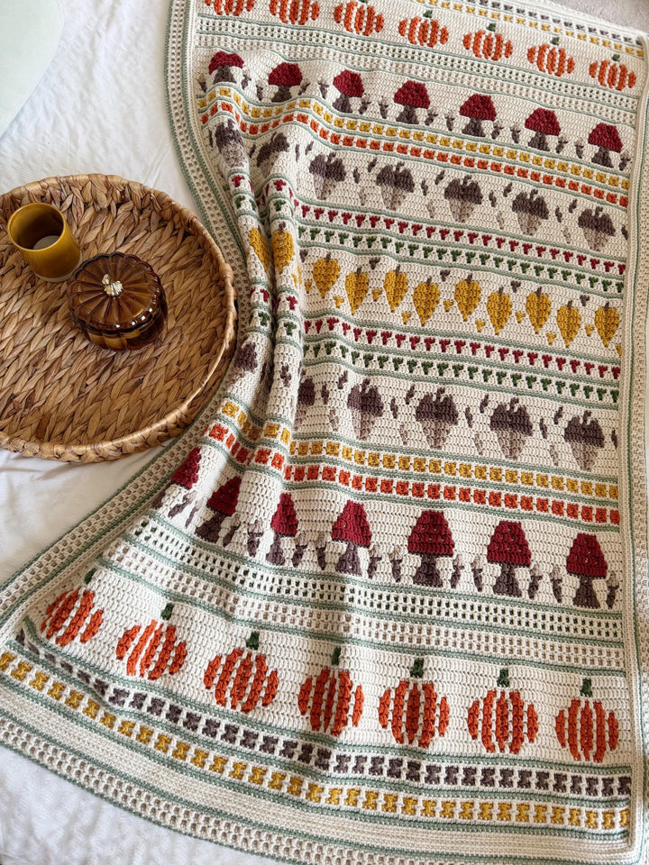 Fall Mosaic Blanket Crochet Pattern