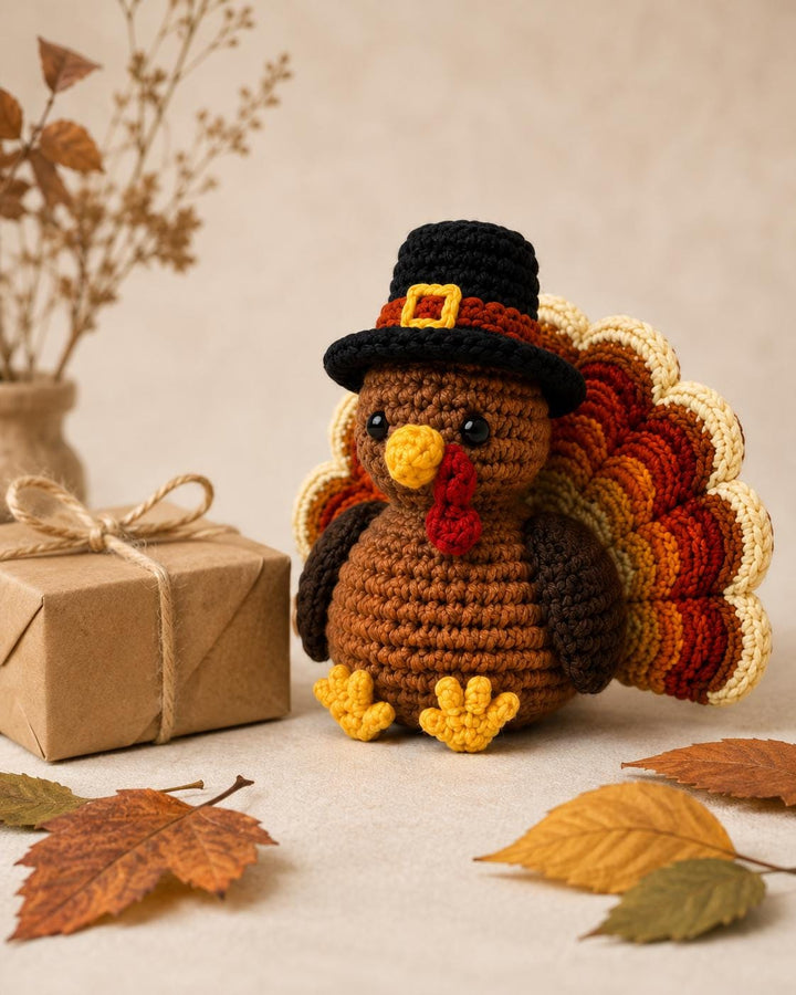 Thanksgiving Pilgrim Turkey Amigurumi Crochet Pattern