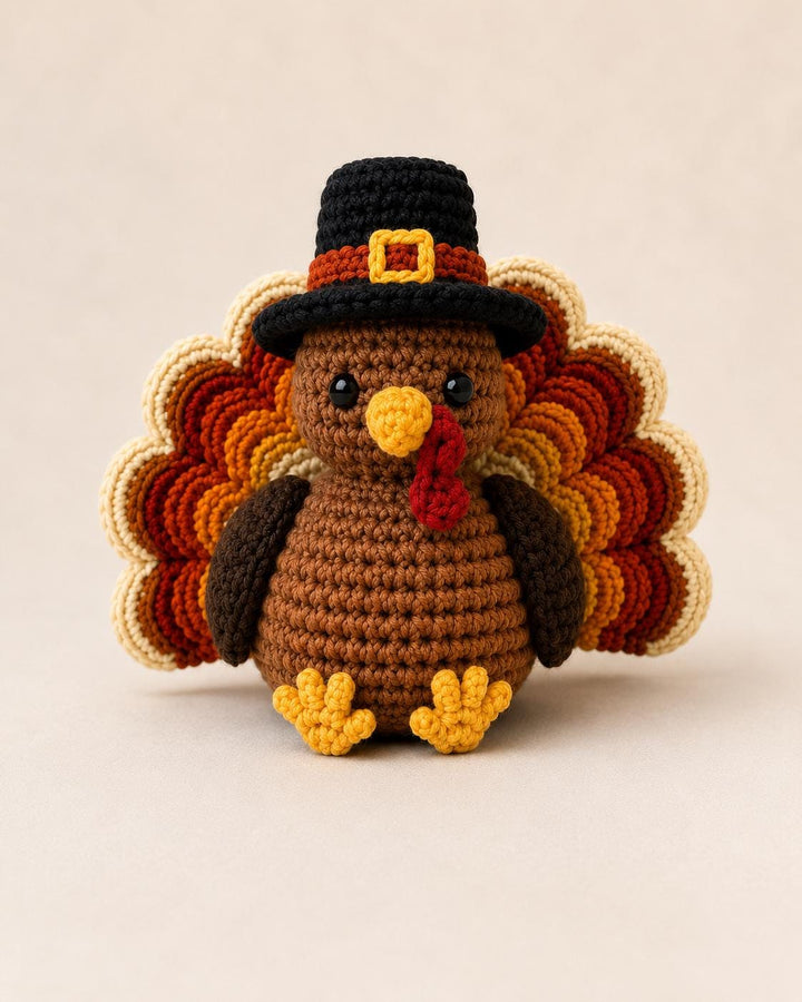 Thanksgiving Pilgrim Turkey Amigurumi Crochet Pattern