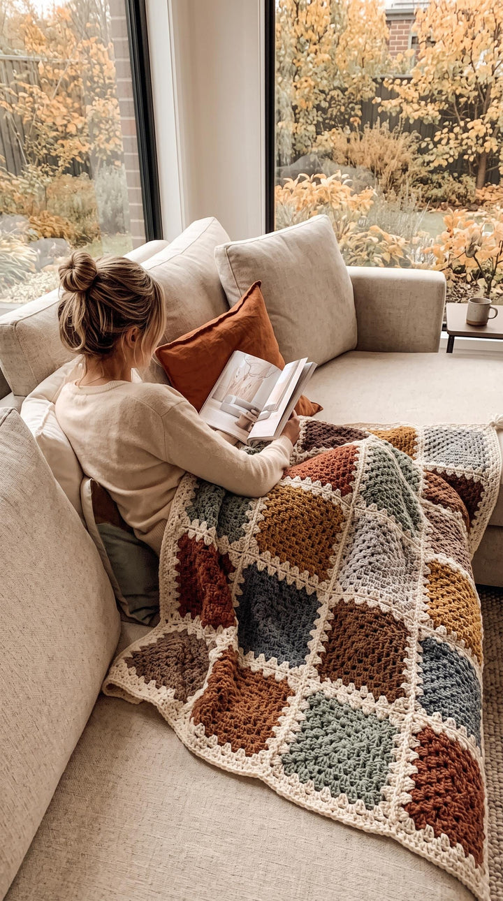 Classic Granny Square Blanket Crochet Pattern