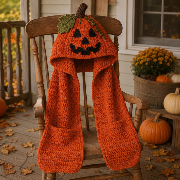 5 in 1 Halloween Hooded Scarf Crochet Pattern