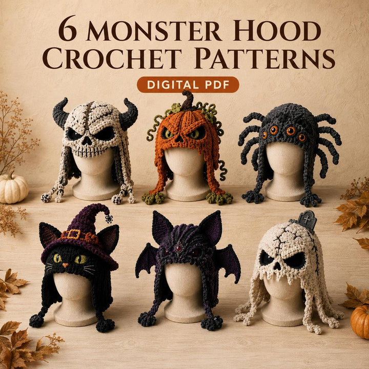 6-in-1 Monster Hood Pattern Bundle