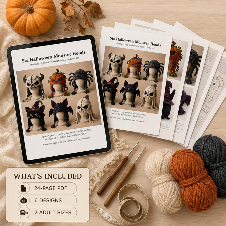 6-in-1 Monster Hood Pattern Bundle