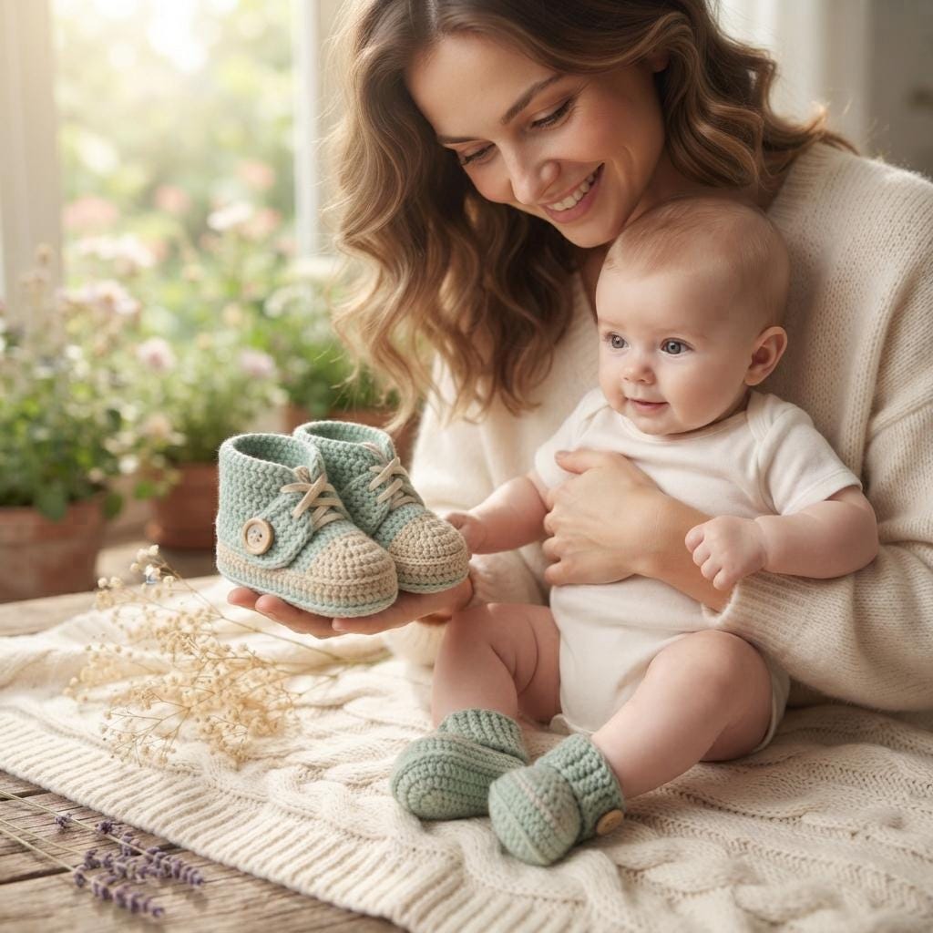 7 in 1 Baby Booties Crochet Pattern