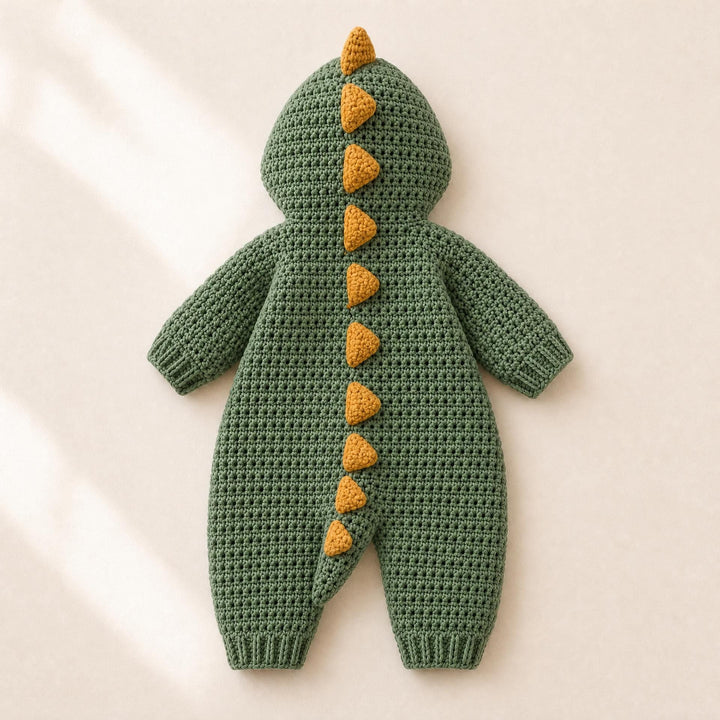 Hooded Dinosaur Romper Crochet Pattern