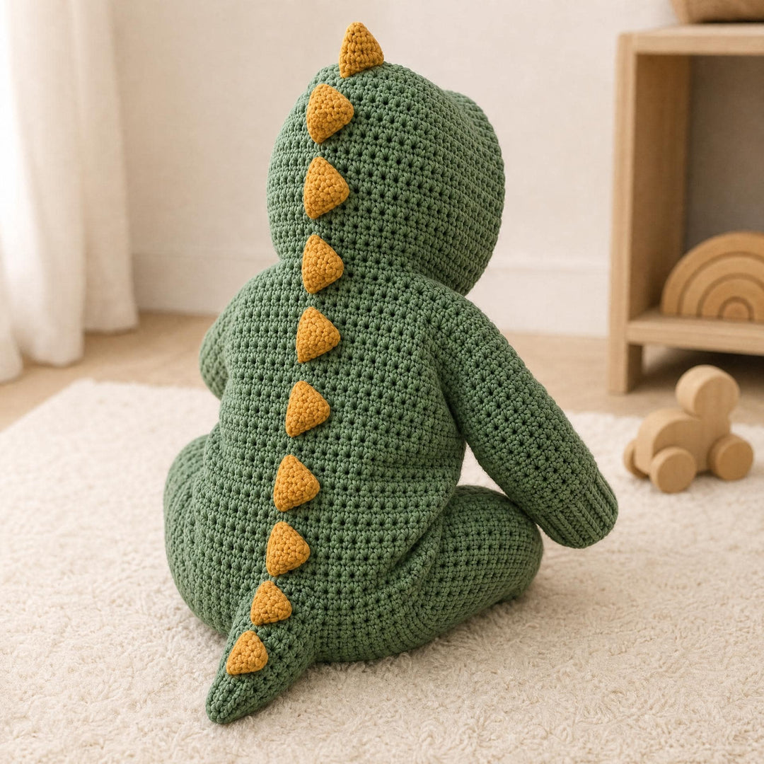Hooded Dinosaur Romper Crochet Pattern