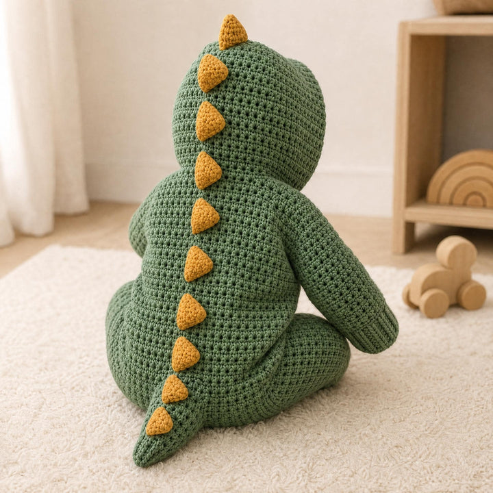 Hooded Dinosaur Romper Crochet Pattern