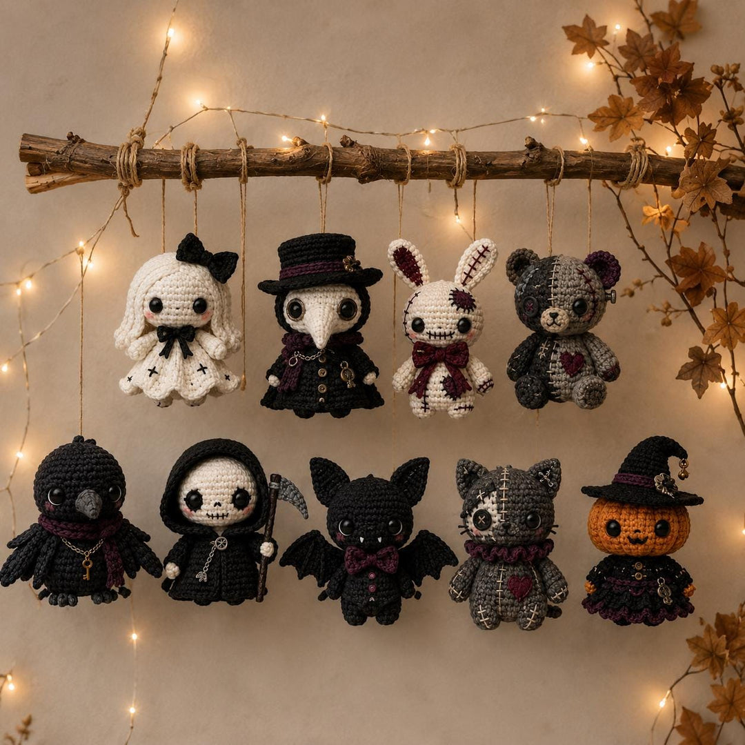 9 in 1 Gothic Voodoo Amigurumi Crochet Pattern