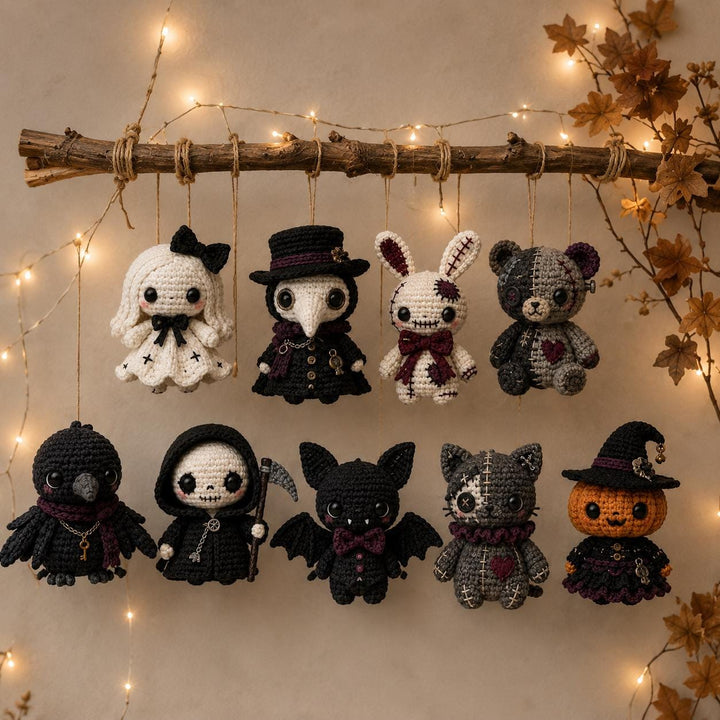 9 in 1 Gothic Voodoo Amigurumi Crochet Pattern