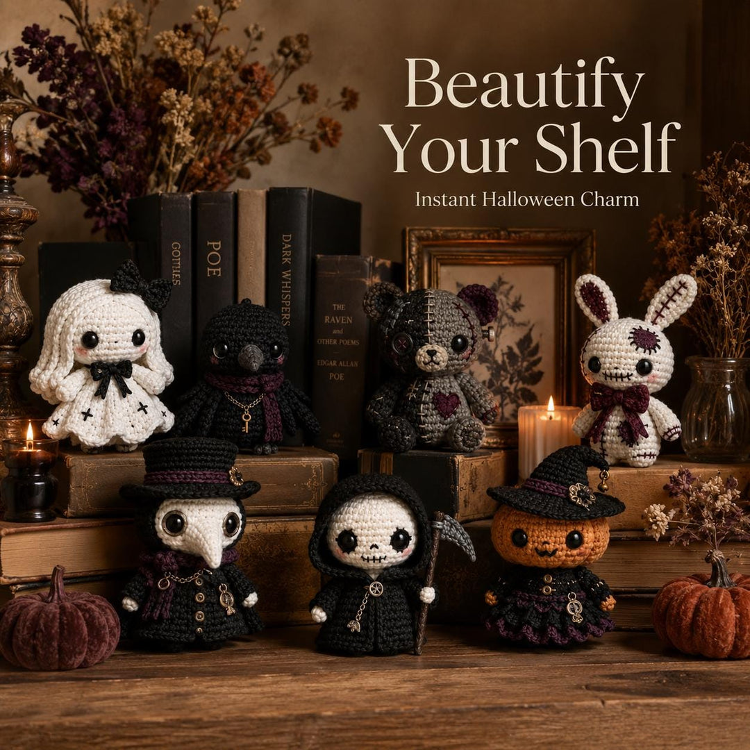 9 in 1 Gothic Voodoo Amigurumi Crochet Pattern