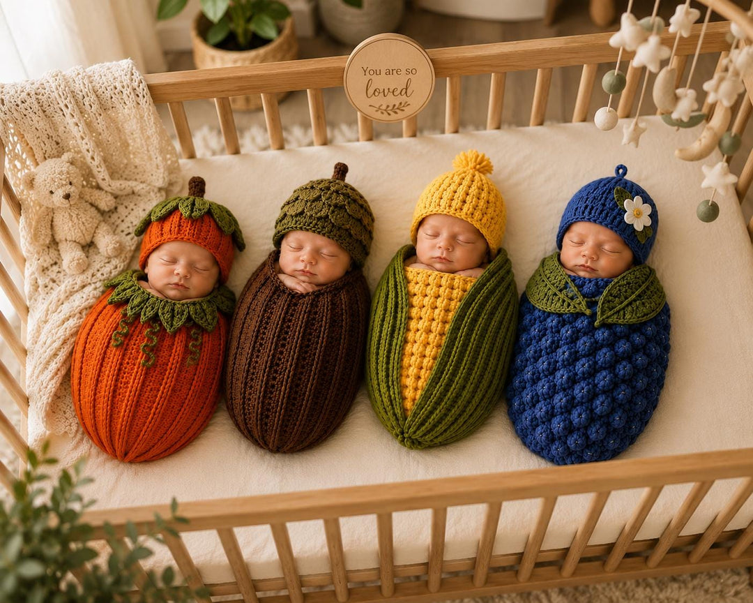 4 in 1 Fall Baby Cocoon Crochet Pattern