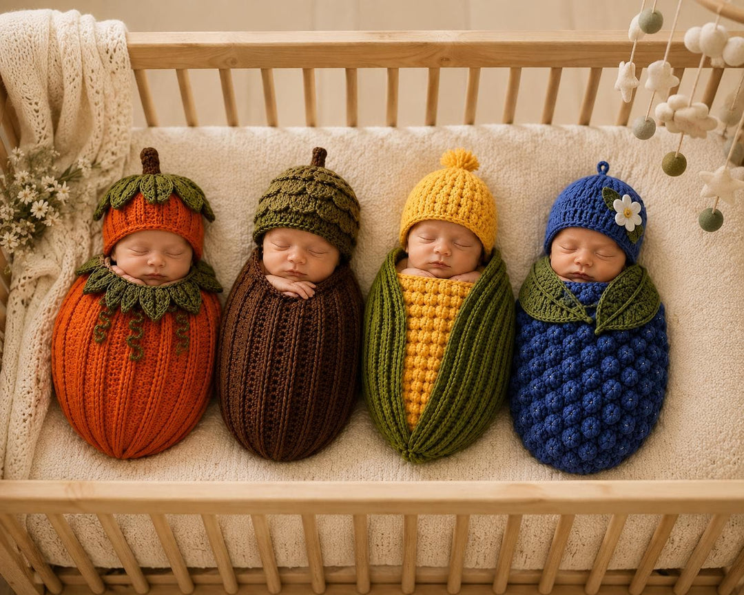 4 in 1 Fall Baby Cocoon Crochet Pattern