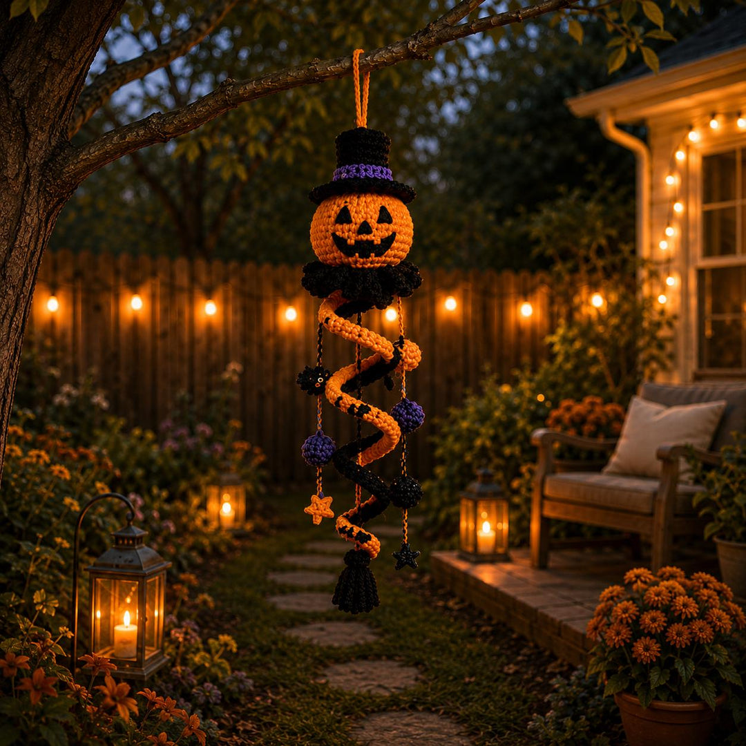 4 in 1 Halloween Spiral Ornament Crochet Pattern
