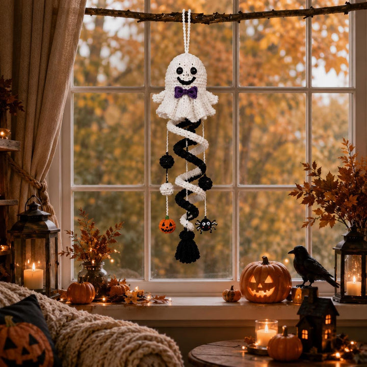 4 in 1 Halloween Spiral Ornament Crochet Pattern