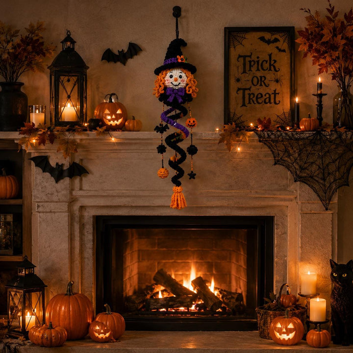 4 in 1 Halloween Spiral Ornament Crochet Pattern
