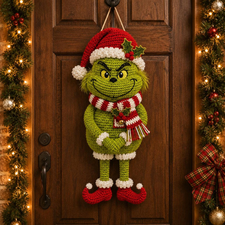 Grinch Snowman Wall Hanging Crochet Pattern