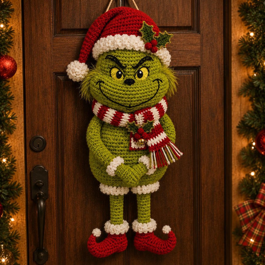 Grinch Snowman Wall Hanging Crochet Pattern