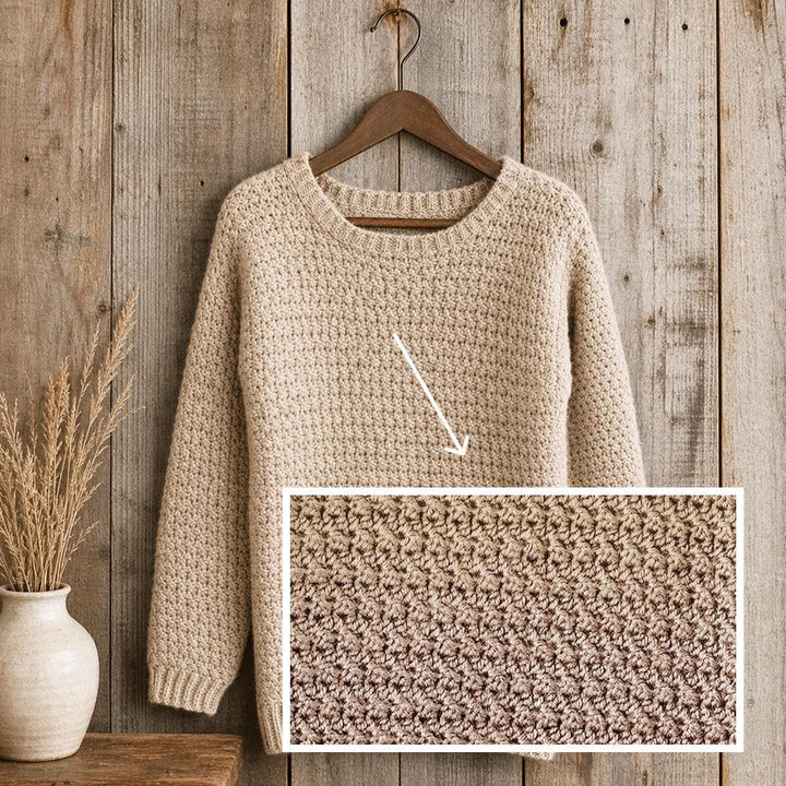 Cozy Women's Crewneck Sweater Crochet Pattern