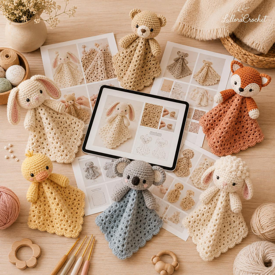 8 in 1 Animal Lovey Crochet Pattern