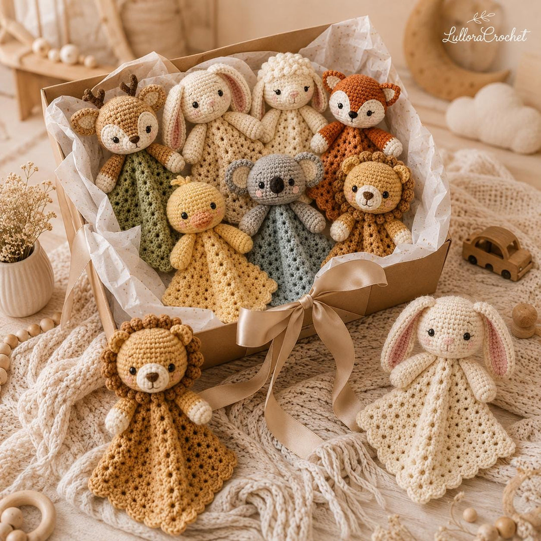 8 in 1 Animal Lovey Crochet Pattern