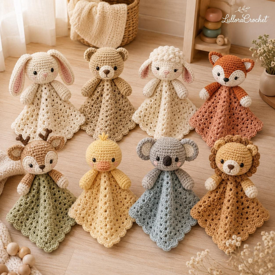 8 in 1 Animal Lovey Crochet Pattern