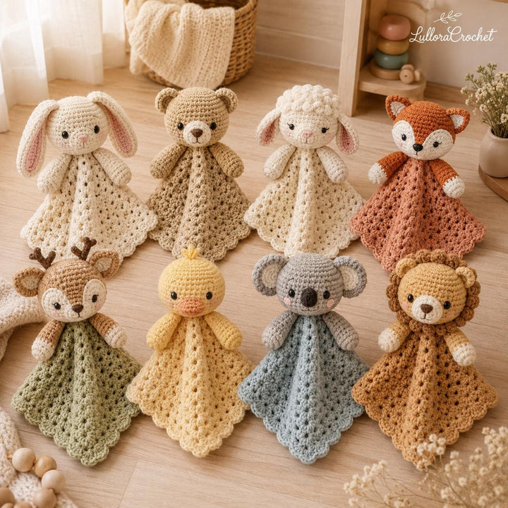 8 in 1 Animal Lovey Crochet Pattern