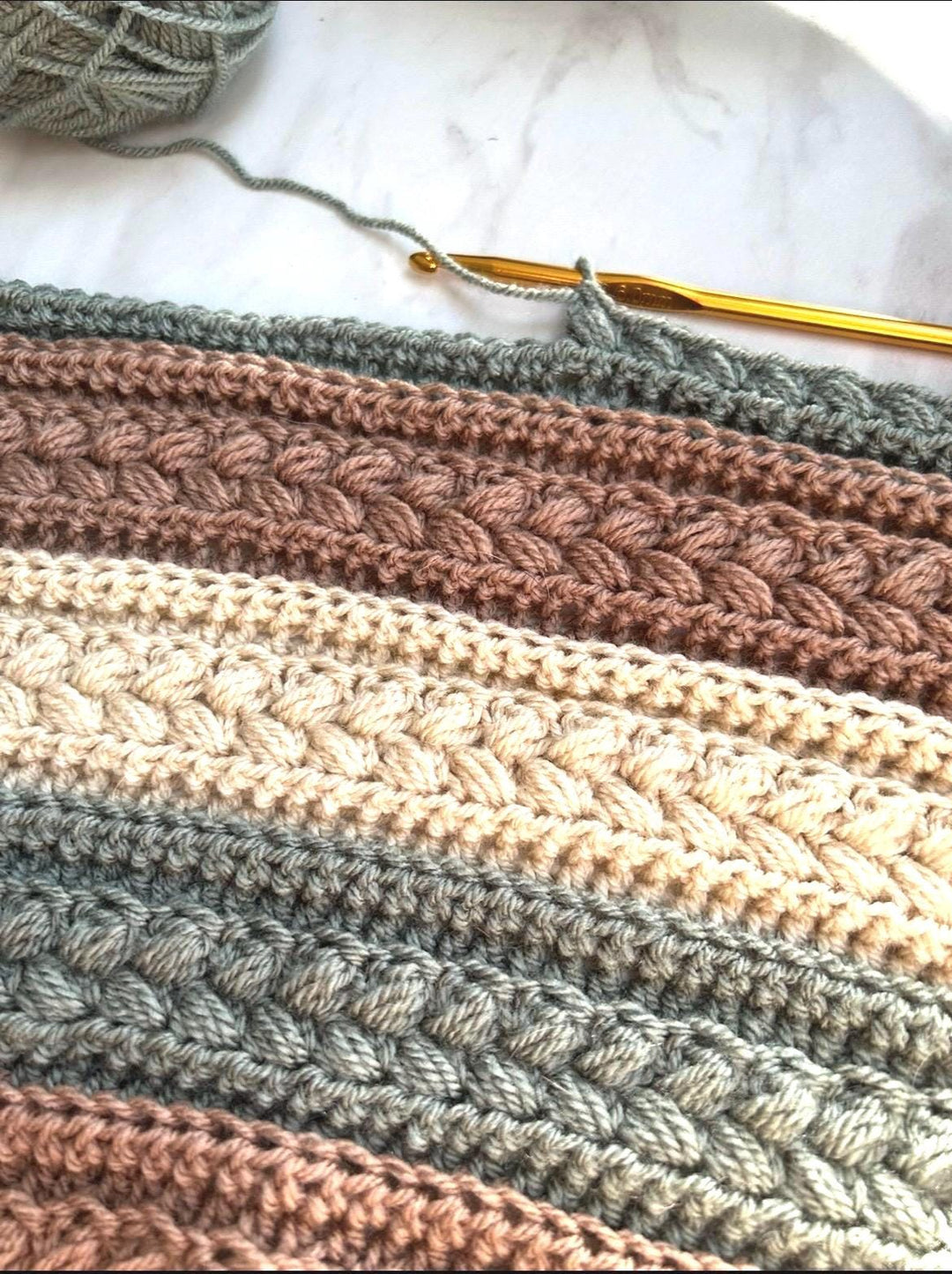 Rustic Farmhouse Textured Throw Crochet Pattern