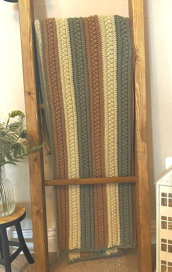 Rustic Farmhouse Textured Throw Crochet Pattern