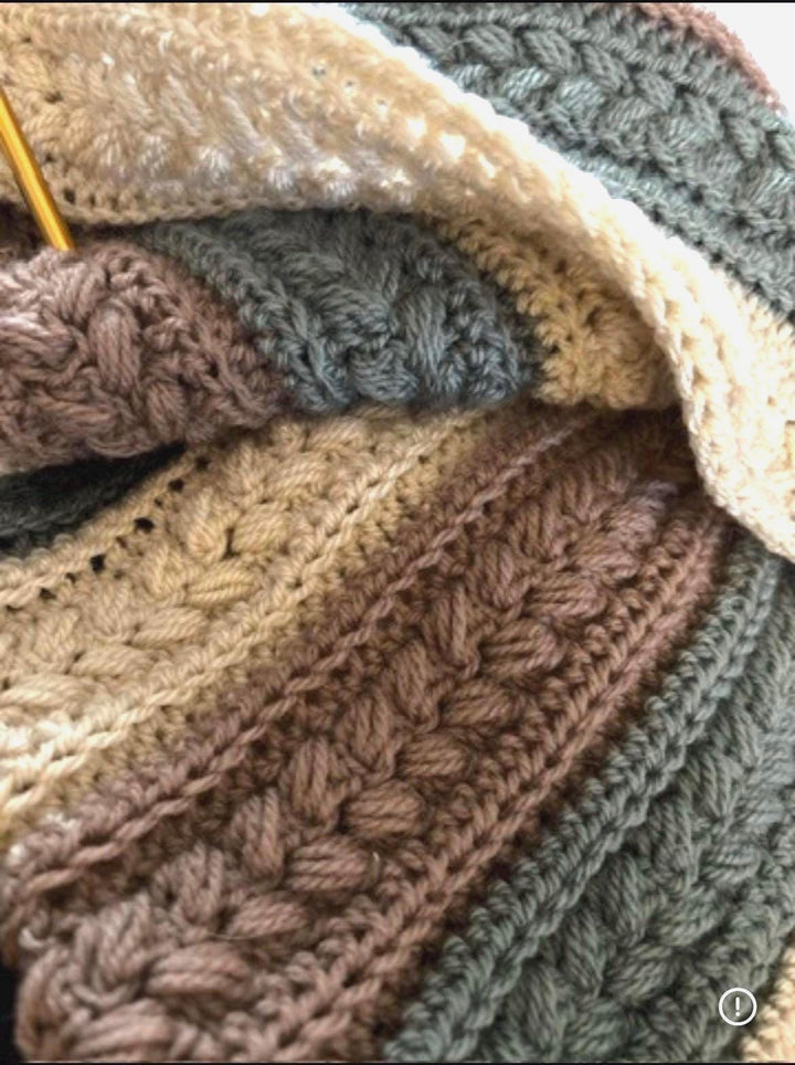 Rustic Farmhouse Textured Throw Crochet Pattern