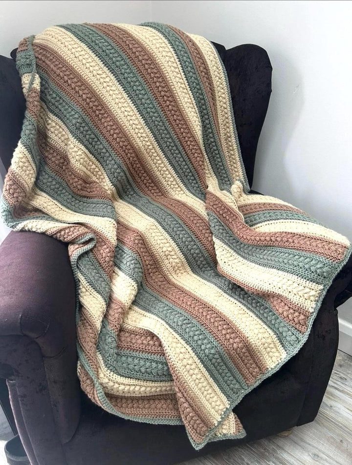 Rustic Farmhouse Textured Throw Crochet Pattern