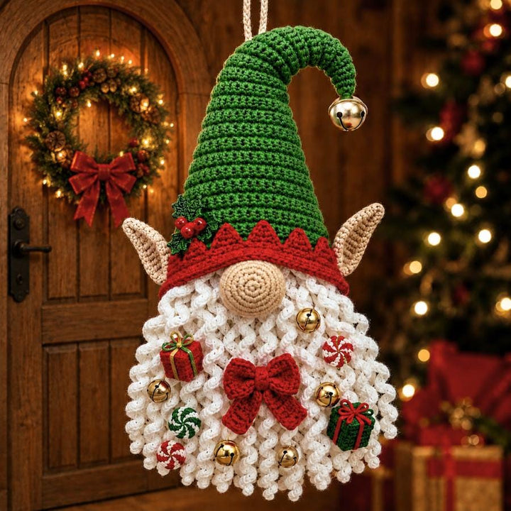3 in 1 Christmas Gnome Door Hanger Crochet Pattern