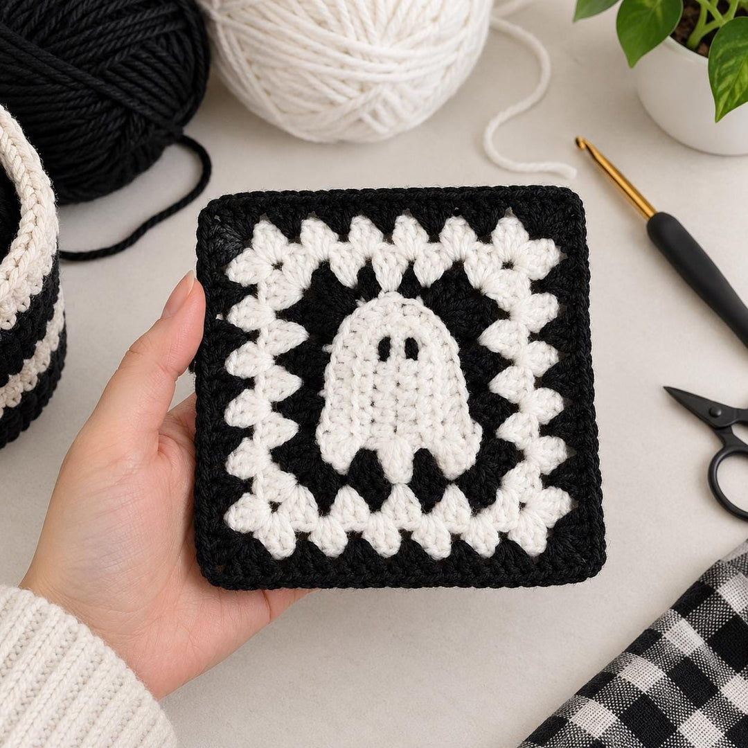 Ghost Granny Square Crochet Pattern
