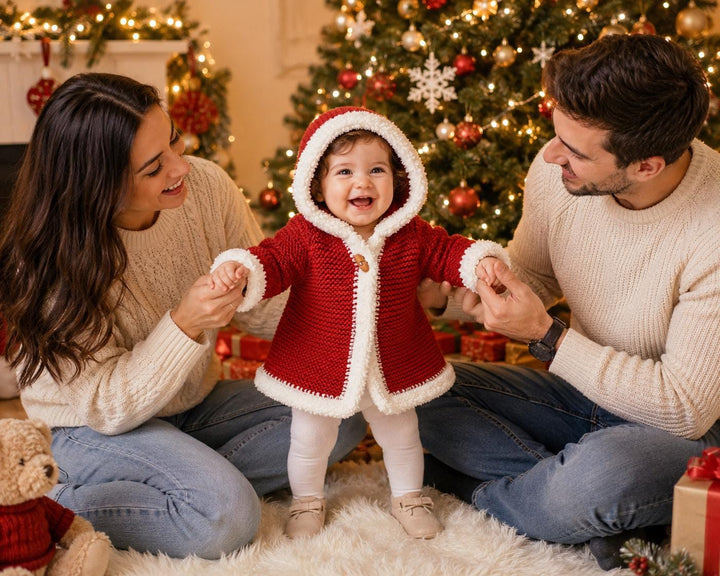 Baby Christmas Jacket Crochet Pattern