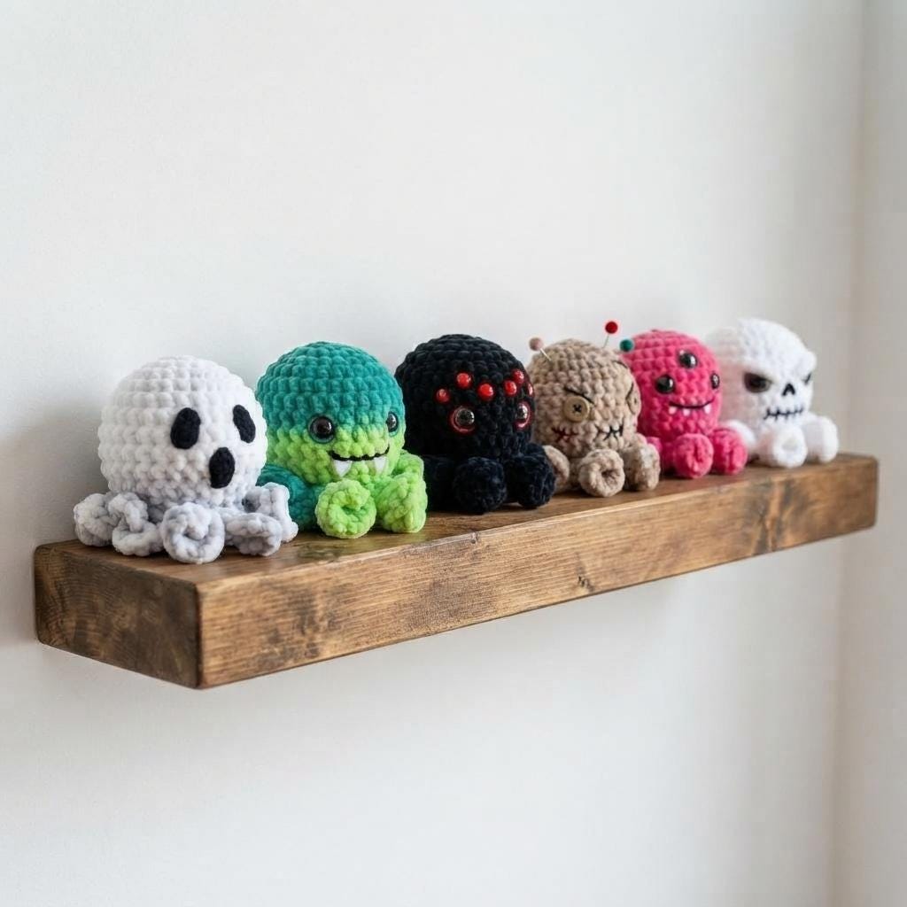 6 in 1 Halloween Octopus Amigurumi Crochet Pattern