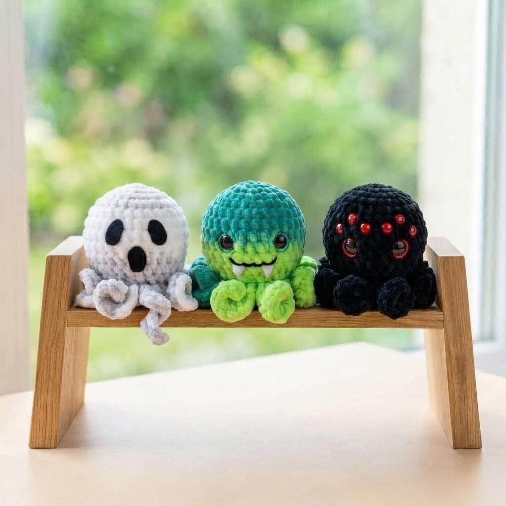 6 in 1 Halloween Octopus Amigurumi Crochet Pattern