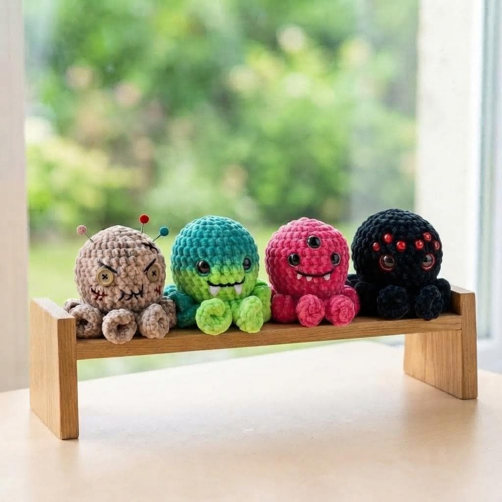 6 in 1 Halloween Octopus Amigurumi Crochet Pattern