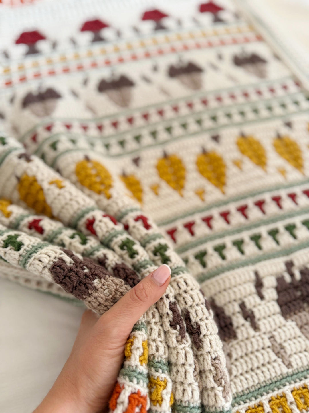 Fall Mosaic Blanket Crochet Pattern