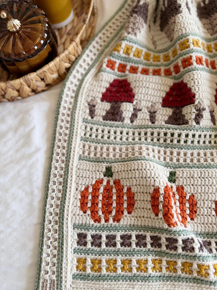 Fall Mosaic Blanket Crochet Pattern