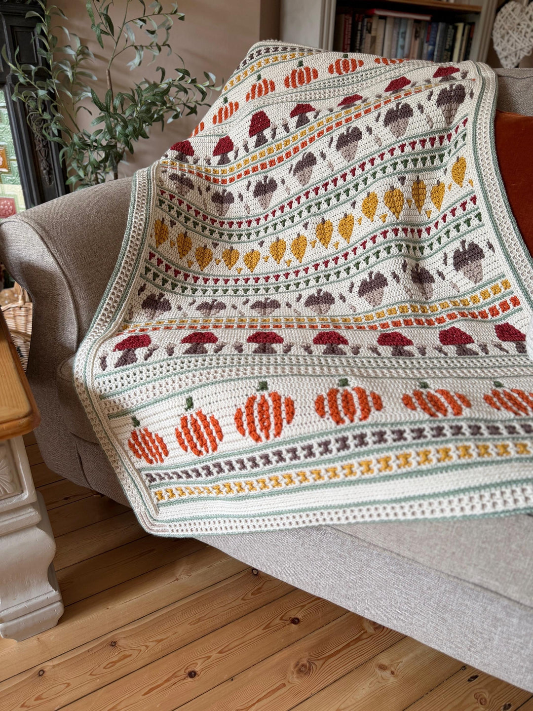 Fall Mosaic Blanket Crochet Pattern